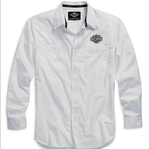 Harley-Davidson® Logo Woven Long Sleeve Shirt
